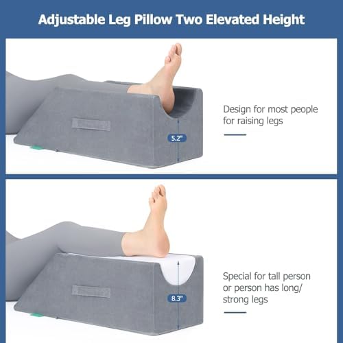 Adjustable Leg Elevation Pillow for Post Surgery Recovery