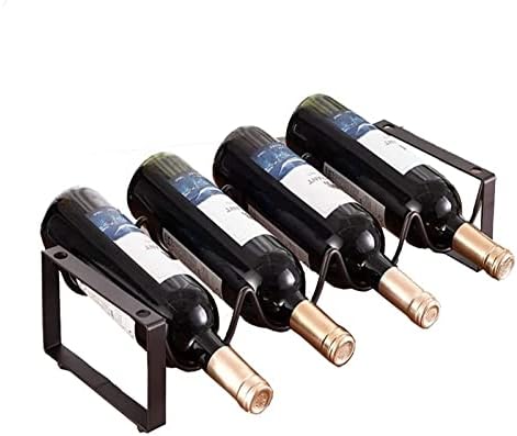 ALDEPO 4 Bottle Freestanding Metal Wine Rack