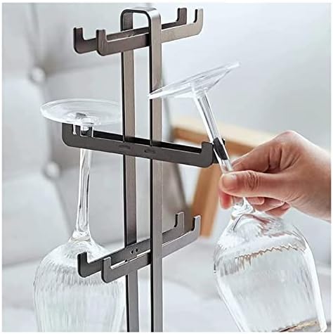 ALDEPO 6-Bottle Wine Rack with Goblet Holder