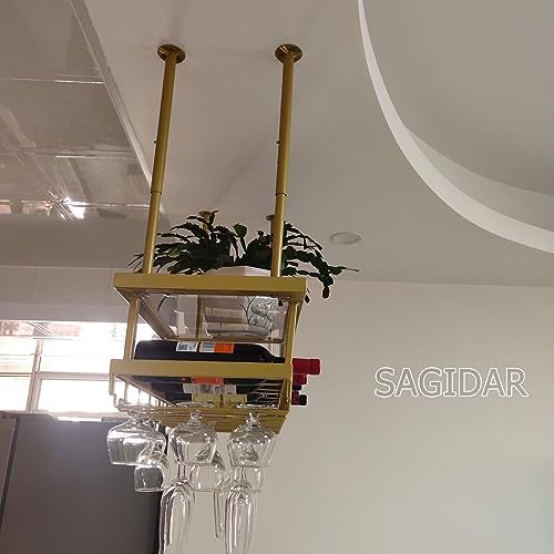 SAGIDAR Wall-Mounted Wine Rack Organizer