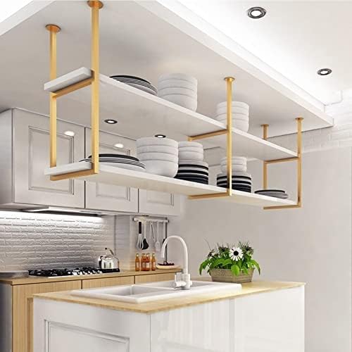 Hanging Wine Glass Rack with Wrought Iron Design