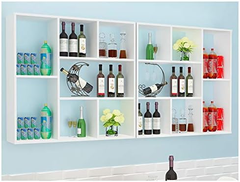 BOCbco Wall-Mounted Wine Rack 18 Bottles Teak Wood