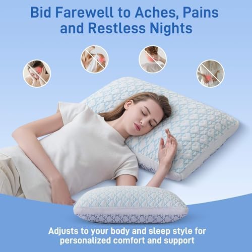 Ankwos Adjustable Shredded Memory Foam Bamboo Viscose Pillow