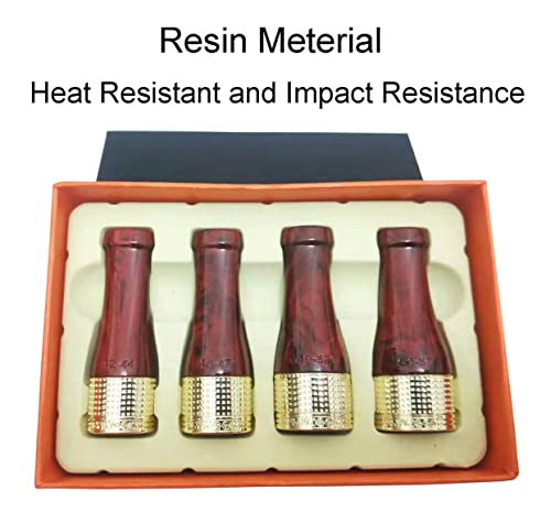 4 Sizes Cigar Nozzle Holder Set with Pure Copper and Resin