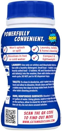 AMAZE Ultra Concentrated Bleach Tablets 32 tablets - No Splash Liquid Alternative 1