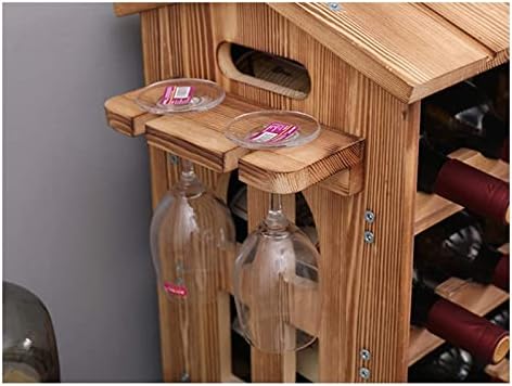 ALDEPO Wall-Mounted Wine Rack 3-Layer with 4-Glass Holder