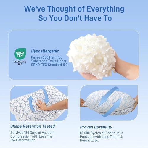 Ankwos Adjustable Shredded Memory Foam Bamboo Viscose Pillow