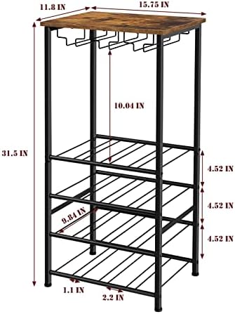 OYEAL Freestanding Wine Rack with 16 Bottle Capacity 1