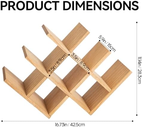 KIRIGEN 3-Tier Wooden Wine Rack for 8 Bottles 1