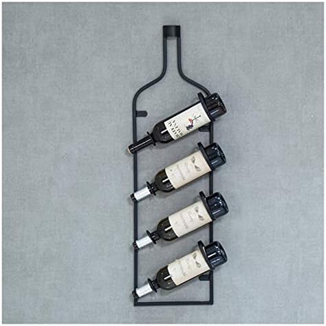 ALDEPO Wall-Mounted Wine Rack 4 Bottles Metal