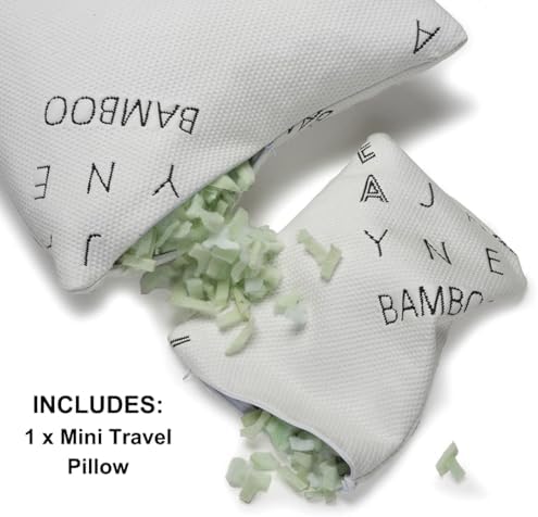 Ella Jayne Luxury Viscose Bamboo Pillow with Zipper and Carry Pouch