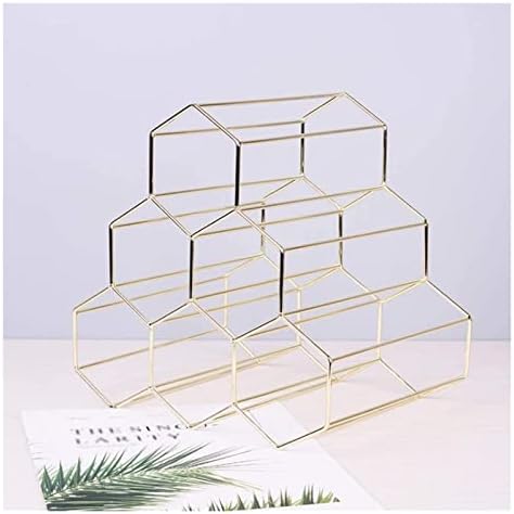 ALDEPO Iron Wire Hexagon Wine Rack Freestanding