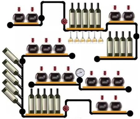 Industrial Style Wall-Mounted Wine Rack Holder