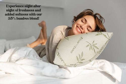 Sleep Touch Green Leaf Shredded Memory Foam Pillow Cool Supportive