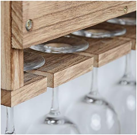 BOCbco Wall-Mounted Wine Rack with 5 Bottle and 6 Glass Holder