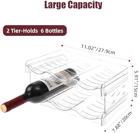 YENXIKU 2 Tier Wine Rack for Countertop and Fridge