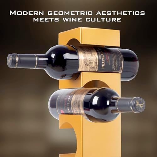 NETRCRHOM 4 Bottle Tabletop Wine Rack