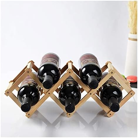 ALDEPO Foldable Freestanding Wine Rack 3-5 Bottles Beige 45cm