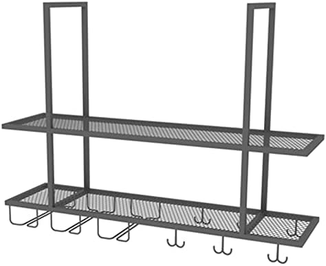 Modern Hanging Wine Rack with Iron Frame for Wall Mount