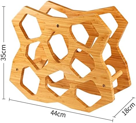 ALDEPO Bamboo Wine Rack 8 Slots Animal Horse Design
