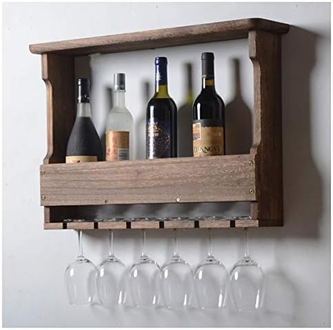 BOCbco Wall-Mounted Wine Rack for 5 Bottles 6 Glasses 1