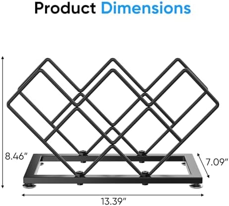 POKIPO 7 Bottle Tabletop Wine Rack Metal