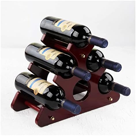 ALDEPO Wine Rack - 6 Bottle Holder Freestanding Wooden Design