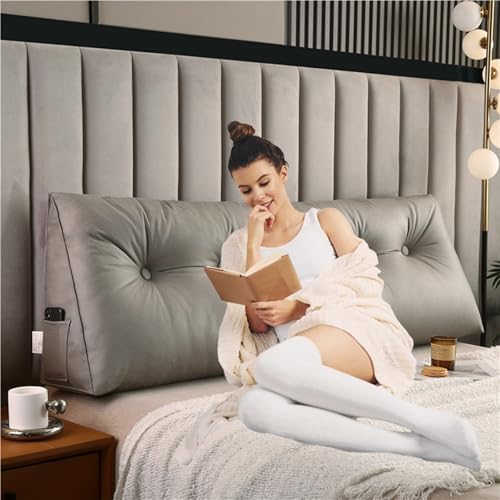 KANG DONG Large Triangular Headboard Wedge Pillow for Reading and Relaxing