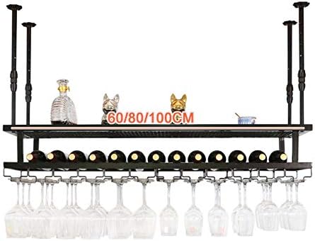 Wall-Mounted Wine Glass Rack With 2-Layer Metal Frame