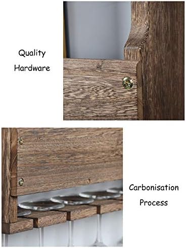 BOCbco Wall-Mounted Wine Rack for 5 Bottles 6 Glasses 1