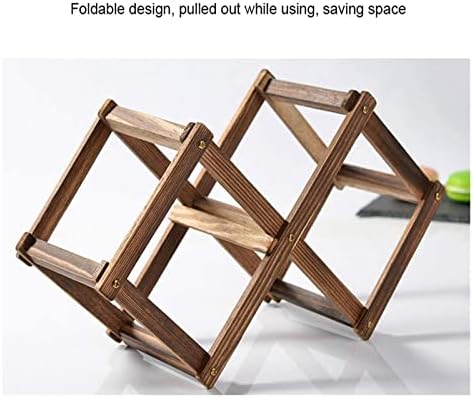 ALDEPO Foldable Freestanding Wine Rack 3-5 Bottles Beige 45cm