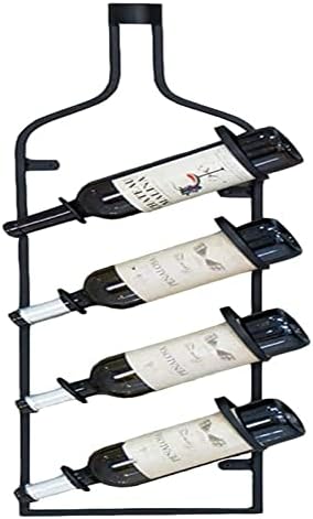 ALDEPO Wall-Mounted Wine Rack 4 Bottles Metal
