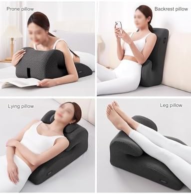 Ergonomic Face Down Pillow with Removable Cover