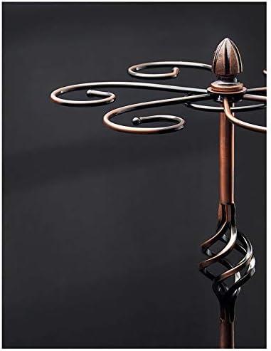 BOCbco Bronze Spiral Wine Glass Rack with 6 Hooks