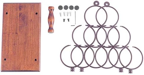 BOCbco Rustic Tabletop Wine Rack Holds 6 Bottles