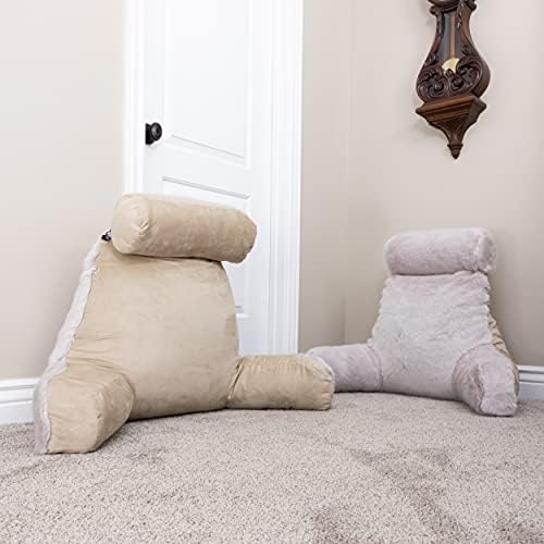 Husband Pillow XXL Reversible Faux Fur Reading Pillow