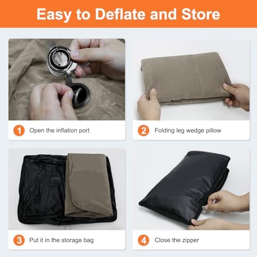 PNEUICALLY Inflatable Leg Elevation Pillow for Swelling and Back Pain Relief 1