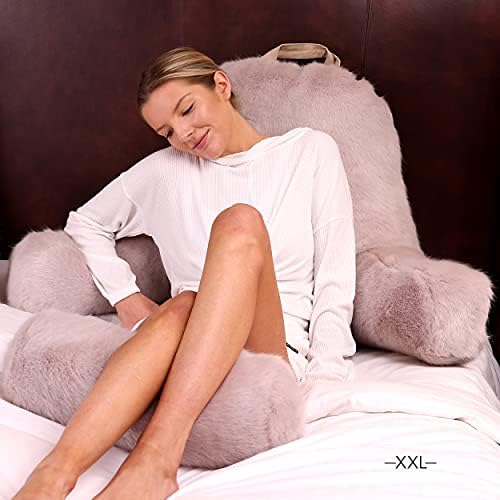 Husband Pillow XXL Reversible Faux Fur Reading Pillow