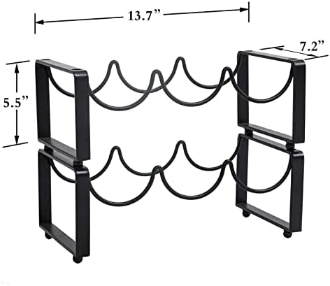 ALDEPO Stackable Wine Rack for 3 or 6 Bottles