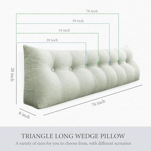 Homecozy Wedge Pillow for Bed Reading Back Support