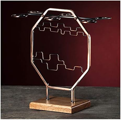 BOCbco Rustic Wrought Metal Wine Rack with 6 Stem Glass Holders 1