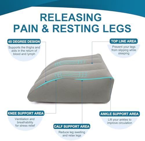 ZYODUOB Inflatable Leg Elevation Pillow for Sleep Recovery