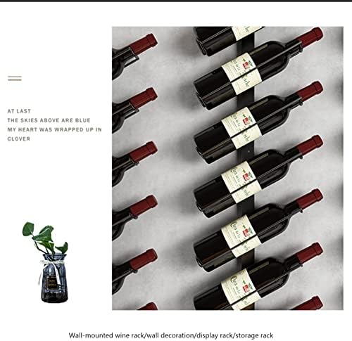 Wall-Mounted Wine Rack with 5 Sizes and Iron Construction