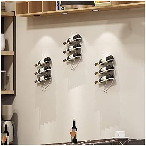 ALDEPO Wall-Mounted Wine Rack with Moon Shape - Light Green
