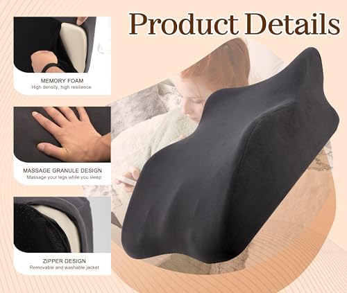 ZYODUOB Leg Pillow with Memory Foam and Washable Cover
