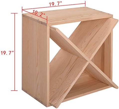 JAXPETY 24 Bottle Wood Wine Rack Holder Cube Storage 1