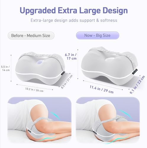 Forcanby Knee Pillow - Memory Foam Leg Pillow for Side Sleepers