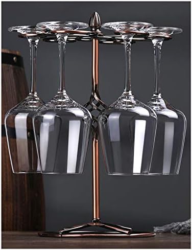 BOCbco Bronze Spiral Wine Glass Rack with 6 Hooks