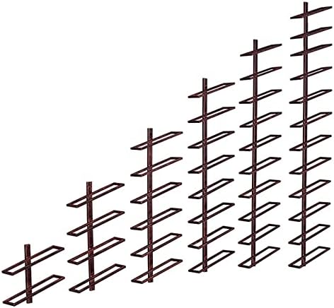 ALDEPO Wall-Mounted Wine Rack - 6 Bottles Bronze Wrought Iron