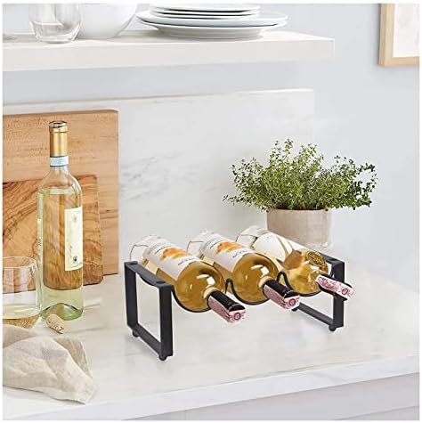 ALDEPO Stackable Wine Rack for 3 or 6 Bottles